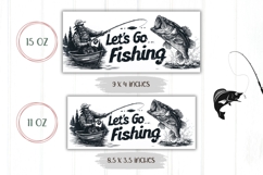 Let&#039;s Go Fishing Mug Wrap, Dad Mug Design, Fisherman Mug PNG Product Image 2