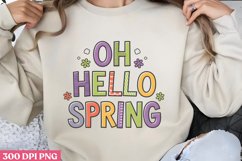 Oh Hello Spring PNG, Hello Spring Sublimation PNG Product Image 2