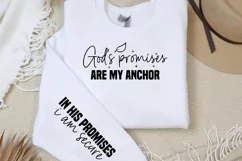 God's promises are my anchor Sleeve SVG PNG Product Image 2