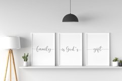 Set of 3 prints, Family is God's gift, Family wall sign Product Image 2