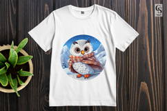 Winter Owl Clipart Sublimation PNG Product Image 2