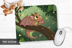 Enchanting Dragon Dreams Mouse Pad PNG Design Product Image 1