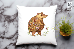 Watercolor Armadillo Clipart Sublimation PNG Product Image 2