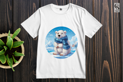Cute Polar Bear Winter Clipart Sublimation PNG Product Image 2