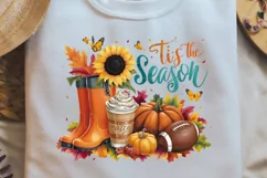 Tis The Season Fall Quotes Sublimation PNG, Tis the season Product Image 2