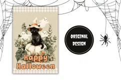 Watercolor Halloween Garden Flag, Welcome Garden Flag Print Product Image 2