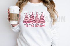 Tis the Season PNG Design, Pink Retro Christmas PNG Design Product Image 2