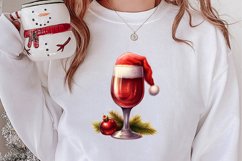 Christmas Wine Cup Sublimation Clipart Product Image 2