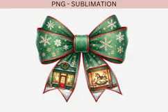 Christmas winter bow png design for T-shirts Product Image 2