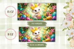 Colorful Easter Bunny Mug Design, Cartoon Easter Mug PNG Product Image 2