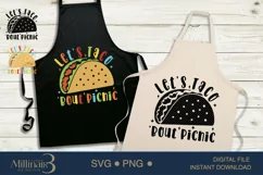 picnic basket svg,Let's Taco 'Bout Picnic,Taco Bout Png Taco Product Image 2