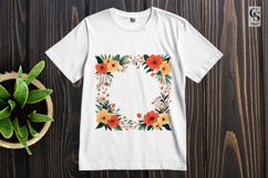 Floral Wreath Frame Clipart Sublimation PNG Product Image 2