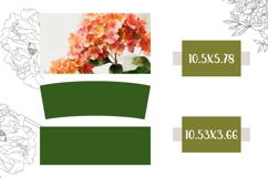 Green Tumbler Wrap Design, Hydrangea 40 Oz Tumbler PNG Product Image 2