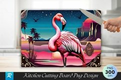Flamingo Cutting Board Sublimation Design Product Image 1