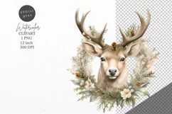 Christmas clipart, Reindeer clipart, Winter clipart Product Image 1