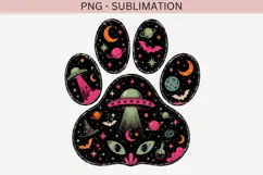 UFO black cat png design for T-shirt Product Image 3