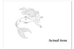 Laser engraving mermaid digital file. Line art verctor templ Product Image 2