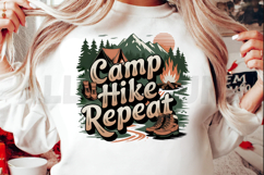 Camp Hike Repeat PNG, Adventure Camp Hike Repeat PNG Product Image 2