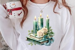 Cozy Green christmas Clipart Sublimation, Christmas PNG Product Image 2