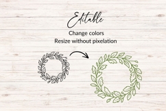 Hand Drawn Fall Wreath SVG Product Image 2