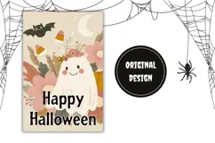 Floral Halloween Garden Flag, Halloween Bats Garden Flag PNG Product Image 2