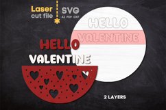 Hello Valentine SVG laser cut files for Glowforge Product Image 2