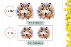 Husky Dog Mug Wrap Design, Dog Coffee Cup Sublimation Design Product Image 2