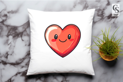 Cute Smiling Heart Clipart Sublimation PNG Product Image 3
