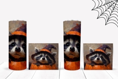 Art Halloween Tumbler, Halloween Raccoon Tumbler Template Product Image 2