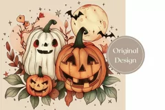 Spooky Halloween Tumbler, Vintage Halloween Sublimation PNG Product Image 2