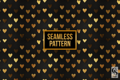 Golden Hearts Pattern Digital Paper Product Image 2
