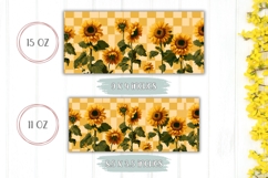Sunflowers Mug Wrap, Floral Mug, Yellow Mug PNG Product Image 2