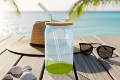 Aesthetic glass can mockup Product Image 3