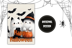Bats Garden Flag Template, Doodle Halloween Garden Flag Product Image 2