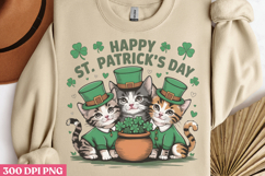 Happy St Patricks Day PNG, St-Patricks-Day-Cat-Sublimation Product Image 2