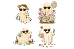 Cute Summer Ghost Clipart Product Image 2