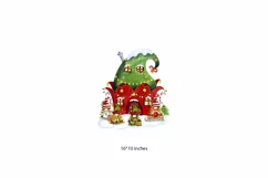 Christmas Elves at the House, New Year's Dwarf House PNG Product Image 2