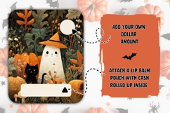 Cartoon Halloween Gift Card, Halloween Ghost Money Card PNG Product Image 2