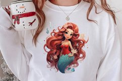 Christmas Mermaid Clipart Sublimation, Christmas PNG Product Image 2