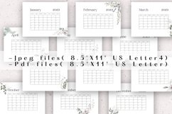 2023 Calendar, Floral Calender for 2023, Monthly Planner Product Image 2