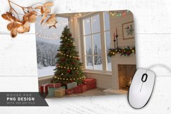 Christmas Cheer with Snowy View Mouse Pad PNG Design Product Image 1