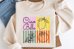 Ciao Bella SVG | Italian Retro Grid | Lemon Tomato Olive PNG Product Image 6