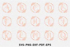 Round Split Letters Monogram SVG DXF PNG EPS PDF Files Product Image 2
