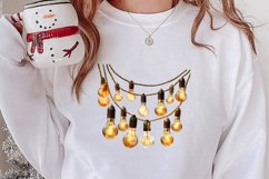 Gold Christmas Watercolor Clipart Sublimation, Christmas PNG Product Image 2