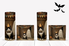 Vintage Halloween Tumbler Wrap, Ghost Tumbler Design Product Image 2