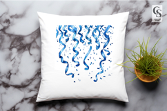 Blue Party Confetti Clipart Sublimation PNG Product Image 2