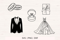 Wedding SVG Bundle | Elegant Wedding Clipart SVG PNG DXF Product Image 2