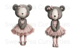 Bear, Teddy Bear, Shabby Chic, Ephemera, PNG, Clipart Product Image 2