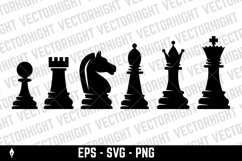 Illustration of chess figures on white background. Design Product Image 2