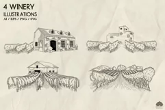 Vineyard and winery Svg Png Eps Product Image 2